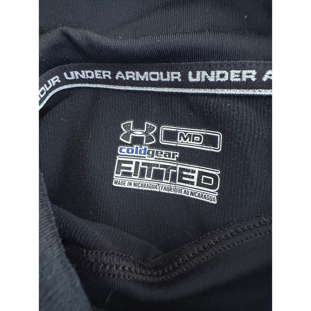 Under Armour Mock Neck Shirt Mens MD ColdGear Fitted Long Sleeve Base Layer - Picture 3 of 6